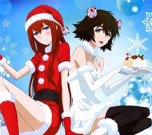 Steins;Gate - Kurisu Makise and Mayuri Shiina Christmas 2160x1920