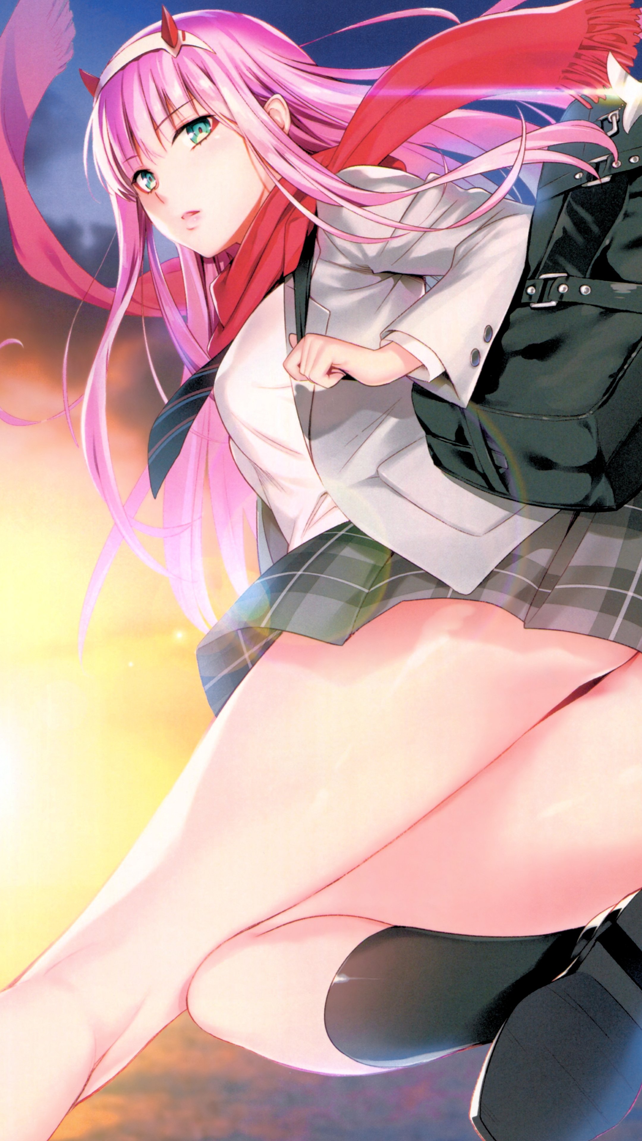 Zero Two (Darling In The FranXX) Phone Wallpapers