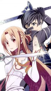 Sword Art Online Alicization Asuna Kirito.iPhone 6 Plus wallpaper 1080x1920