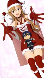 Christmas Asuna Sword Art Online 2160x3840