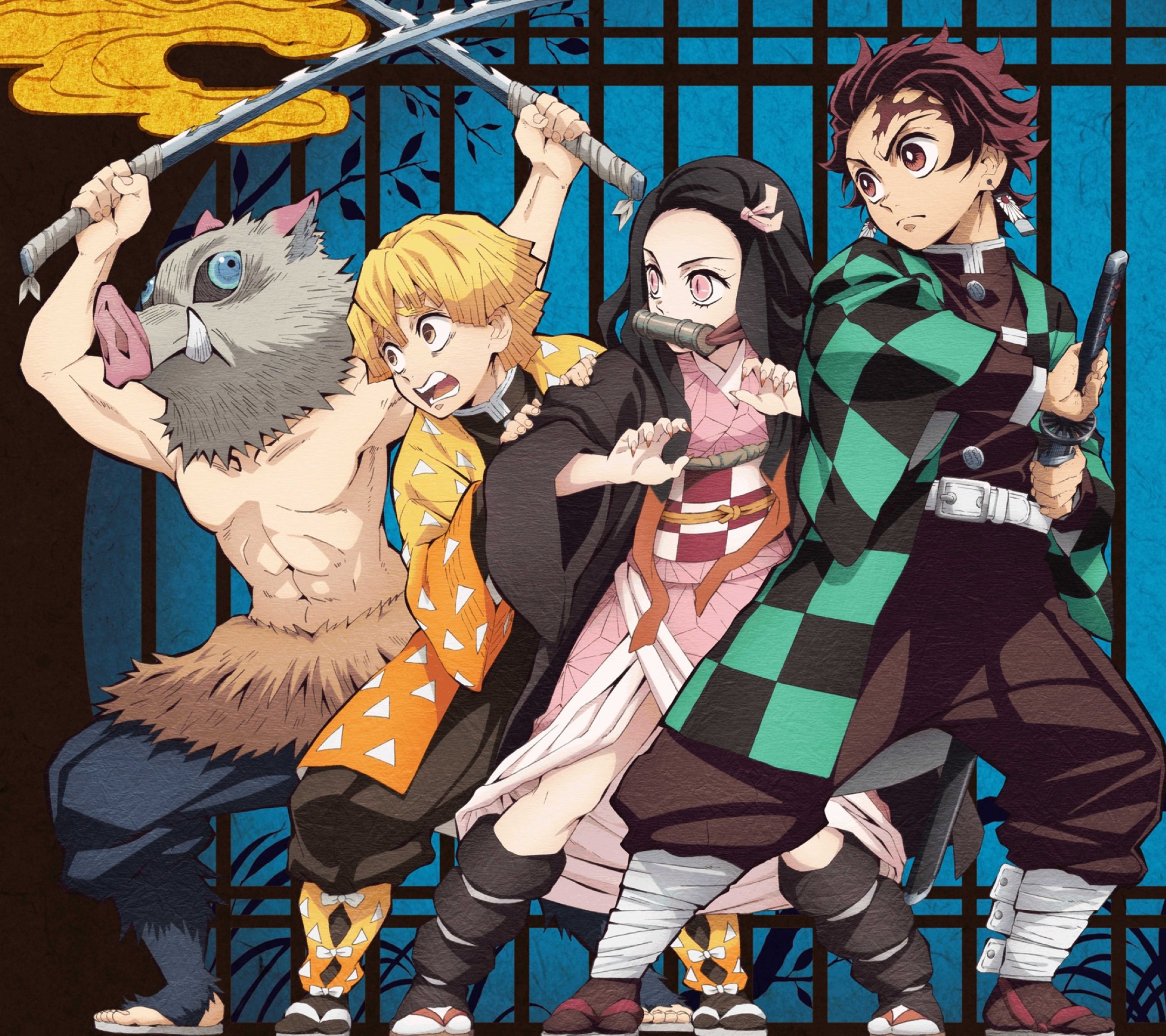 Kimetsu No Yaiba Tanjiro Kamado Nezuko Kamado Zenitsu Agatsuma Inosuke Hashibira 2160 19 Kawaii Mobile