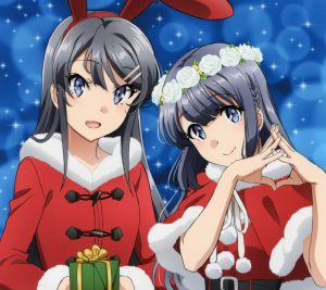 Christmas 2021 Mai Sakurajima Shoko Makinohara.Android wallpaper 2160x1920