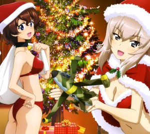 Christmas Erika Itsumi Koume Akaboshi.Android wallpaper 2160x1920