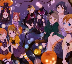 Halloween Love Live Android wallpaper 2160x1920 (6)