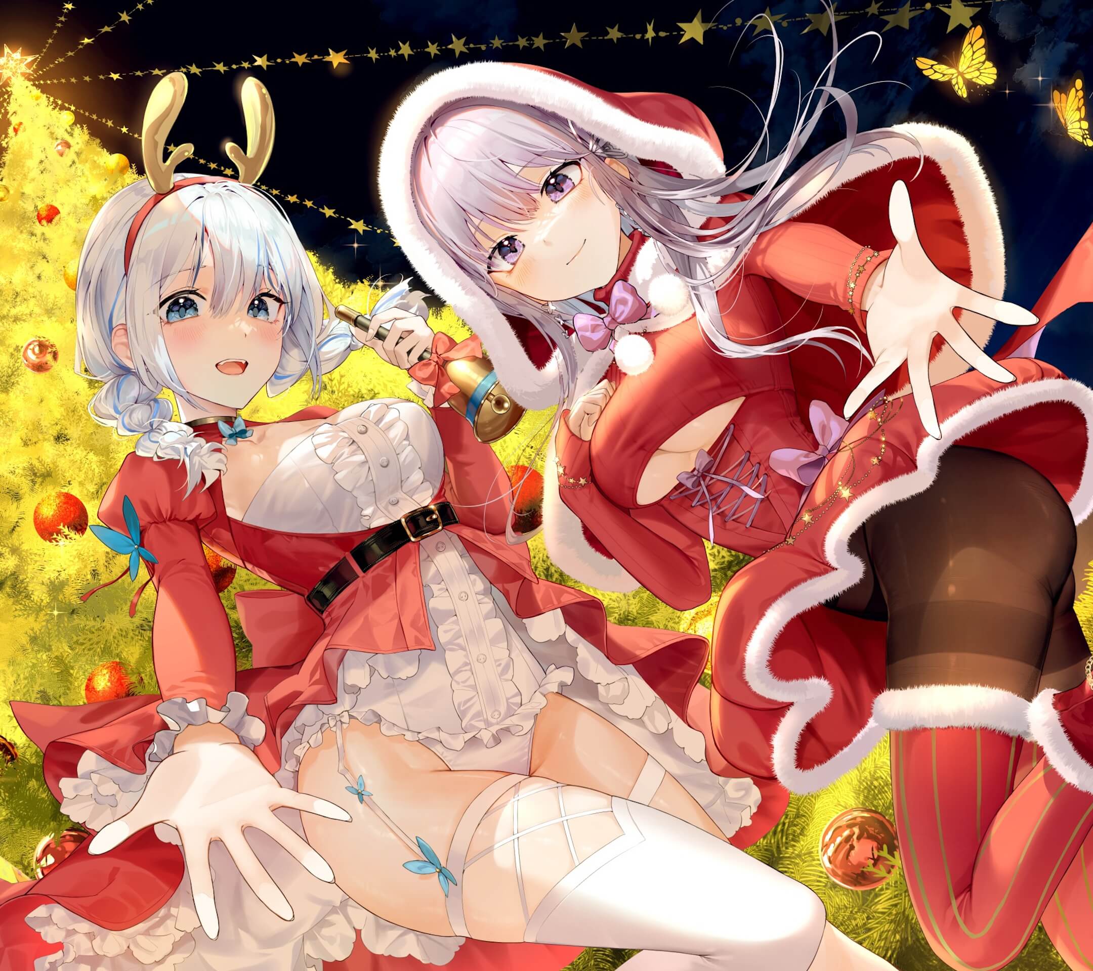 Christmas anime.Android wallpaper 2160x1920 (3)