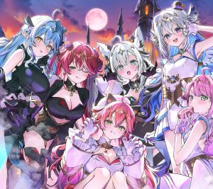 Halloween anime.Android wallpaper 2160x1920 (1)