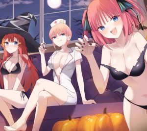 Halloween anime.Android wallpaper 2160x1920 (10)