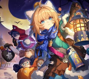 Halloween anime.Android wallpaper 2160x1920 (2)