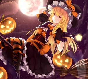 Halloween anime.Android wallpaper 2160x1920 (5)