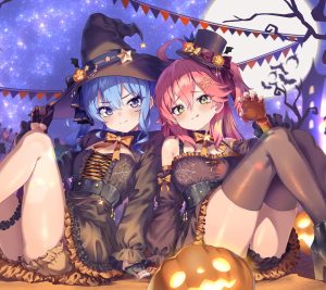 Halloween anime.Android wallpaper 2160x1920 (6)