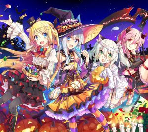 Halloween anime.Android wallpaper 2160x1920 (9)