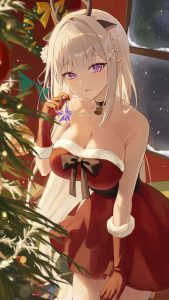 Christmas Emilia ReZero 2160x3840