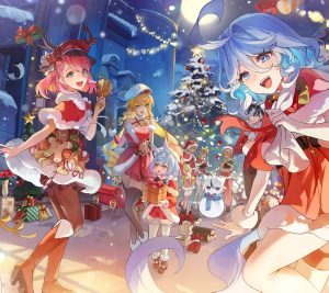 Christmas Genshin.Android wallpaper 2160x1920