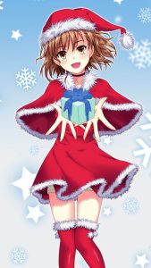 Christmas Mikoto Misaka.iPhone 6 Plus wallpaper 1080x1920
