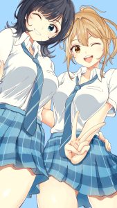 Chitose-kun wa Ramune Bin no Naka Yuzuki Nanase Haru Aomi.Samsung Galaxy Note 3 wallpaper 1080x1920