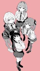 Mayonaka Heart Tune Shinobu Uzuki Nene Himekawa Iko Kirino Rikka Inohana.iPhone 7 Plus wallpaper 1080x1920